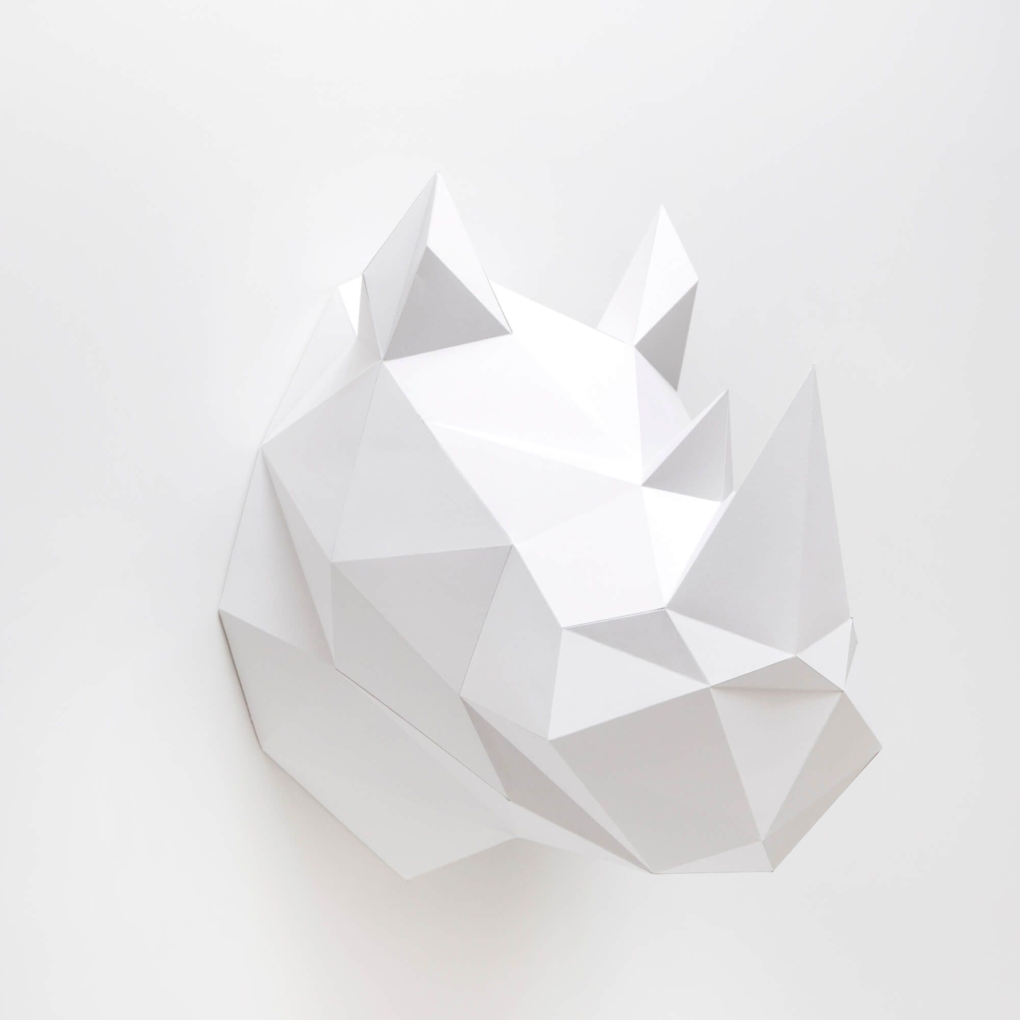 Paper Rhino - Trophée en papier Assembli